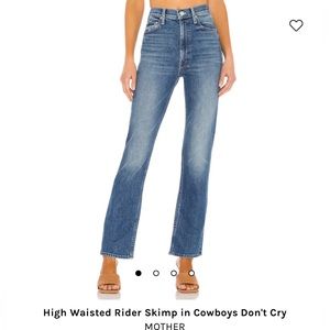Mother Jeans. Size 26 High Waisted Rider Skimp color Cowboys Don’t Cry.